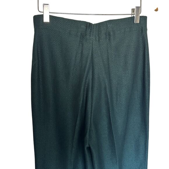 St John Marie Gray Womens Size 10 Santana Knit Pants Green Elastic Waist - Picture 7 of 7